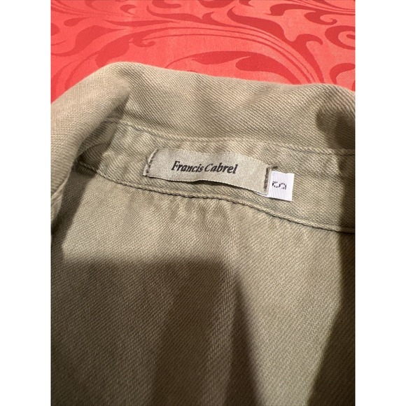 Francis Cabrel Women's Collared Pockets Midi Button Shirt Dress Green Size S - Picture 3 of 4